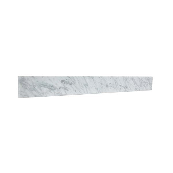 55 in. White Carrara Marble Backsplash