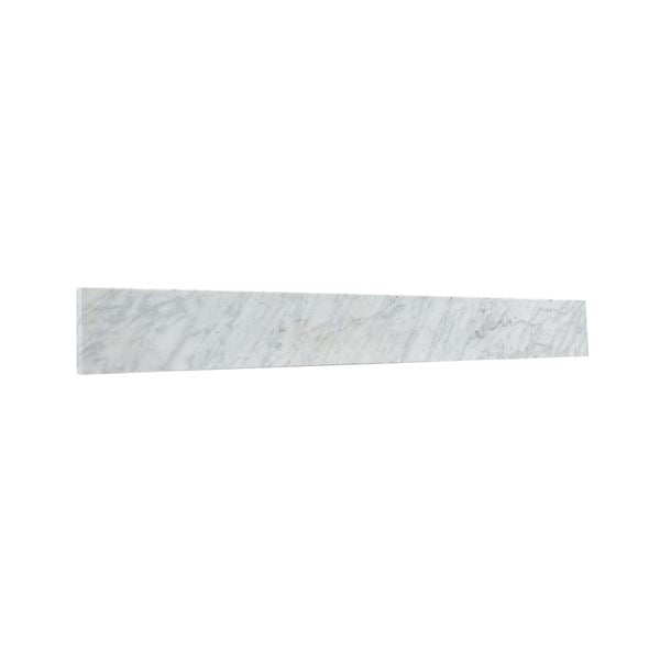 55 in. White Carrara Marble Backsplash