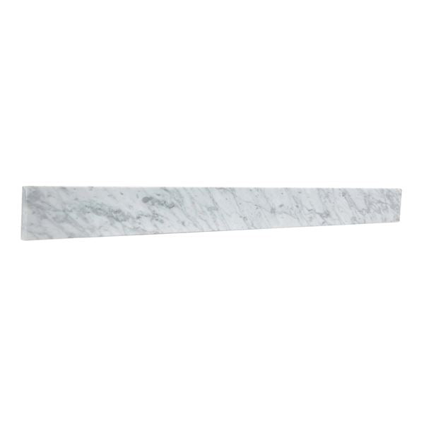 61 in. White Carrara Marble Backsplash