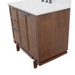 37 in. Single Sink Vanity in Dark Cherry with Engineered Quartz Top