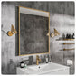 EVIVA Gold 24X30 Inch Modern Framed Bathroom Mirror