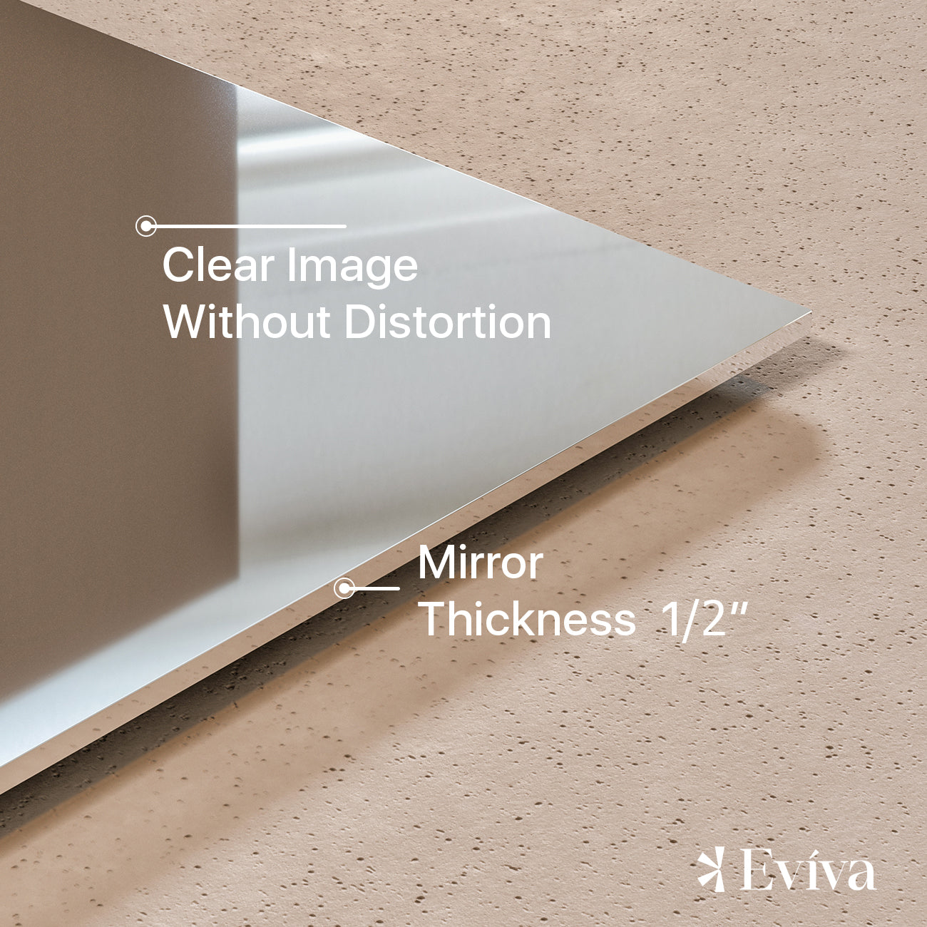 Eviva Sleek 24" Frameless Bathroom Mirror