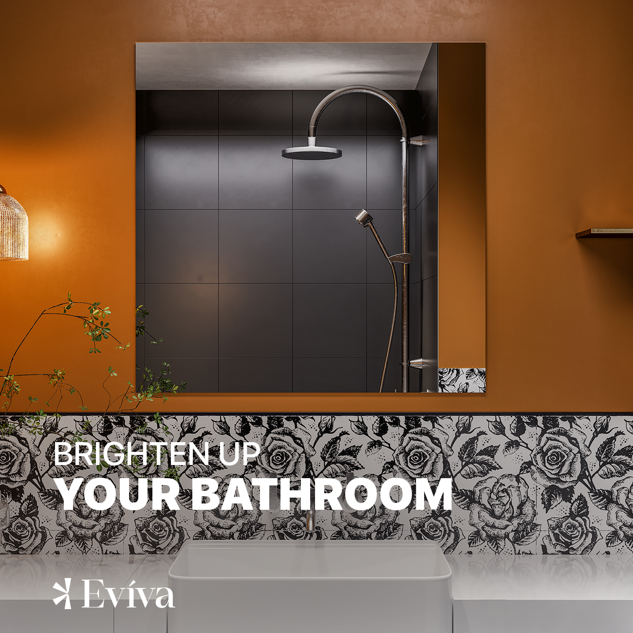 Eviva Sleek 30" Frameless Bathroom Wall Mirror