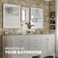 Eviva Acclaim Transitional White Bathroom Vanity Mirror