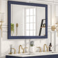 Acclaim 42"W x 30"H Rectangular Mirror with Blue Wooden Frame