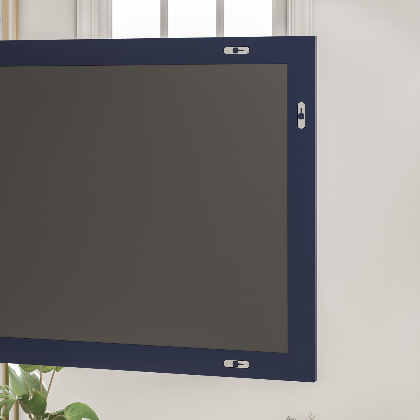 Acclaim 42"W x 30"H Rectangular Mirror with Blue Wooden Frame