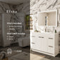 Eviva Lugano 42" White Modern Bathroom Vanity with White Integrated Acrylic Sink