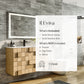 Eviva Mosaic 33" Wall Mounted Oak Bathroom Vanity with White Integrated Solid Surface Countertop