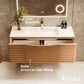 Eviva Leah 39" Medium Oak Wall Mount Bathroom Vanity