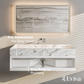 EVIVA Fritti 48" White Wall Mount Bathroom Vanity with Marble Basin