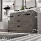 Eviva Lugano 48" Cement Gray Modern Double Sink Bathroom Vanity w/ White Integrated Top