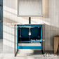 Moma 24"W x 18"D Blue Wall Mount Bathroom Vanity with Solid Surface Countertop and Integrated Sink