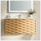 Eviva Oahu 32" Wall Mount Solid Oak Vanity with Solid Surface Integrated Sink