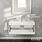 Totti Wave 36" White Modern Bathroom Vanity w/ Super White Man-Made Stone Top & Sink