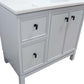 37 in. Single Sink Vanity in French Gray with Engineered Quartz Top