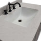 37 in. Single Sink Vanity in French Gray with Engineered Quartz Top