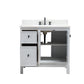 37 in. Single Sink Vanity in French Gray with Engineered Quartz Top