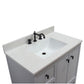 37 in. Single Sink Vanity in French Gray with Engineered Quartz Top