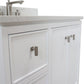 37 in. Single Sink Vanity in White with Engineered Quartz Top