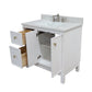 37 in. Single Sink Vanity in White with Engineered Quartz Top