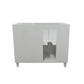 39 in. Single Sink Vanity in French Gray with Dark Gray Composite Granite Sink Top