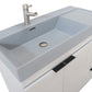 39 in. Single Sink Vanity in French Gray with Dark Gray Composite Granite Sink Top