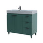 39 in. Single Sink Vanity in Hunter Green with Dark Gray Composite Granite Top