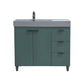 39 in. Single Sink Vanity in Hunter Green with Dark Gray Composite Granite Top