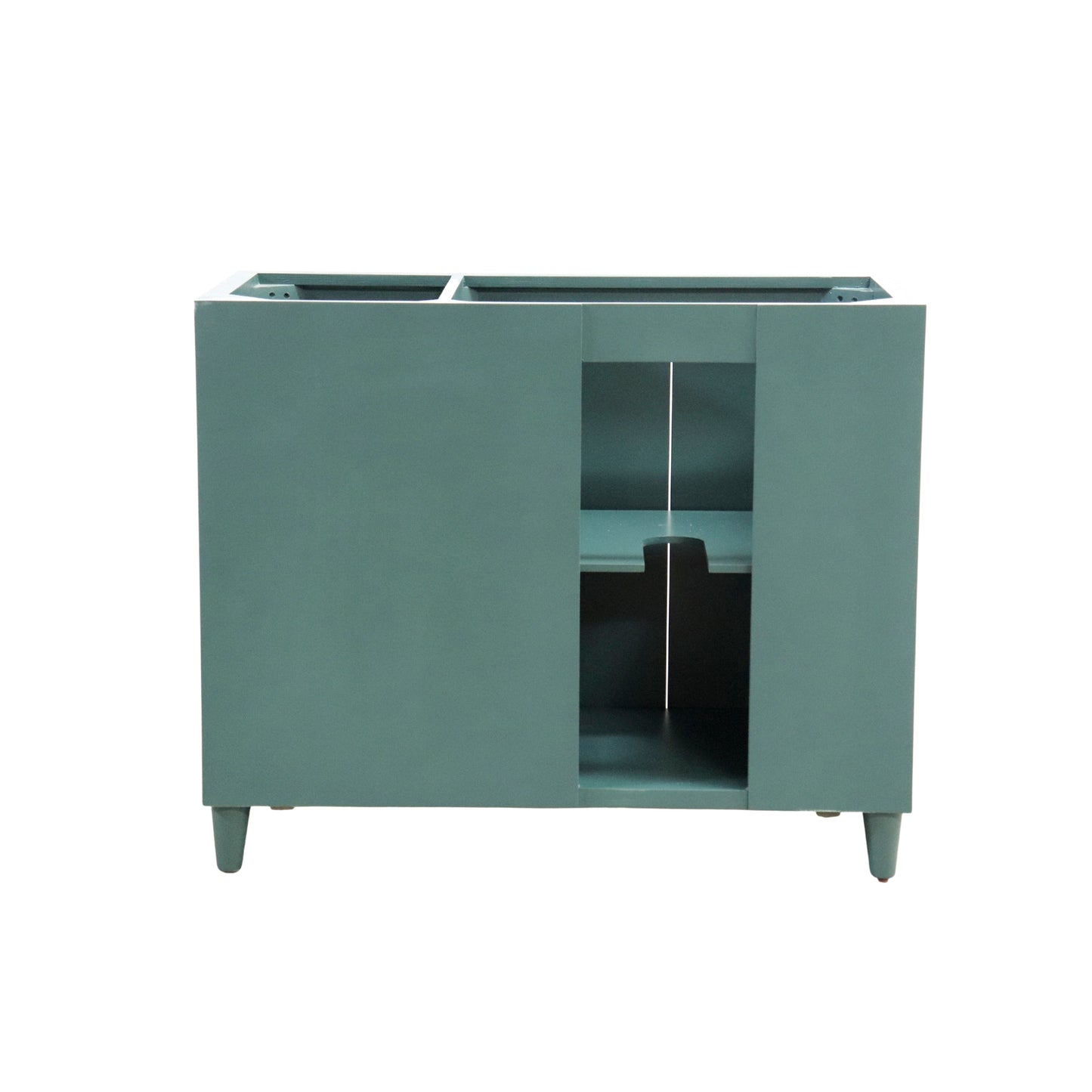 39 in. Single Sink Vanity in Hunter Green with Dark Gray Composite Granite Top