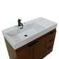 39 in. Single Sink Vanity in Walnut with Light Gray Composite Granite Top