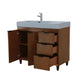 39 in. Single Sink Vanity in Walnut with Dark Gray Composite Granite Top