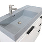 39 in. Single Sink Vanity in White with Dark Gray Composite Granite Top