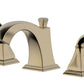 Kaden Double Handle Gold Widespread Bathroom Faucet with Drain Assembly with Overflow