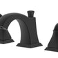 Kaden Double Handle Matte Black Widespread Bathroom Faucet with Drain Assembly with Overflow