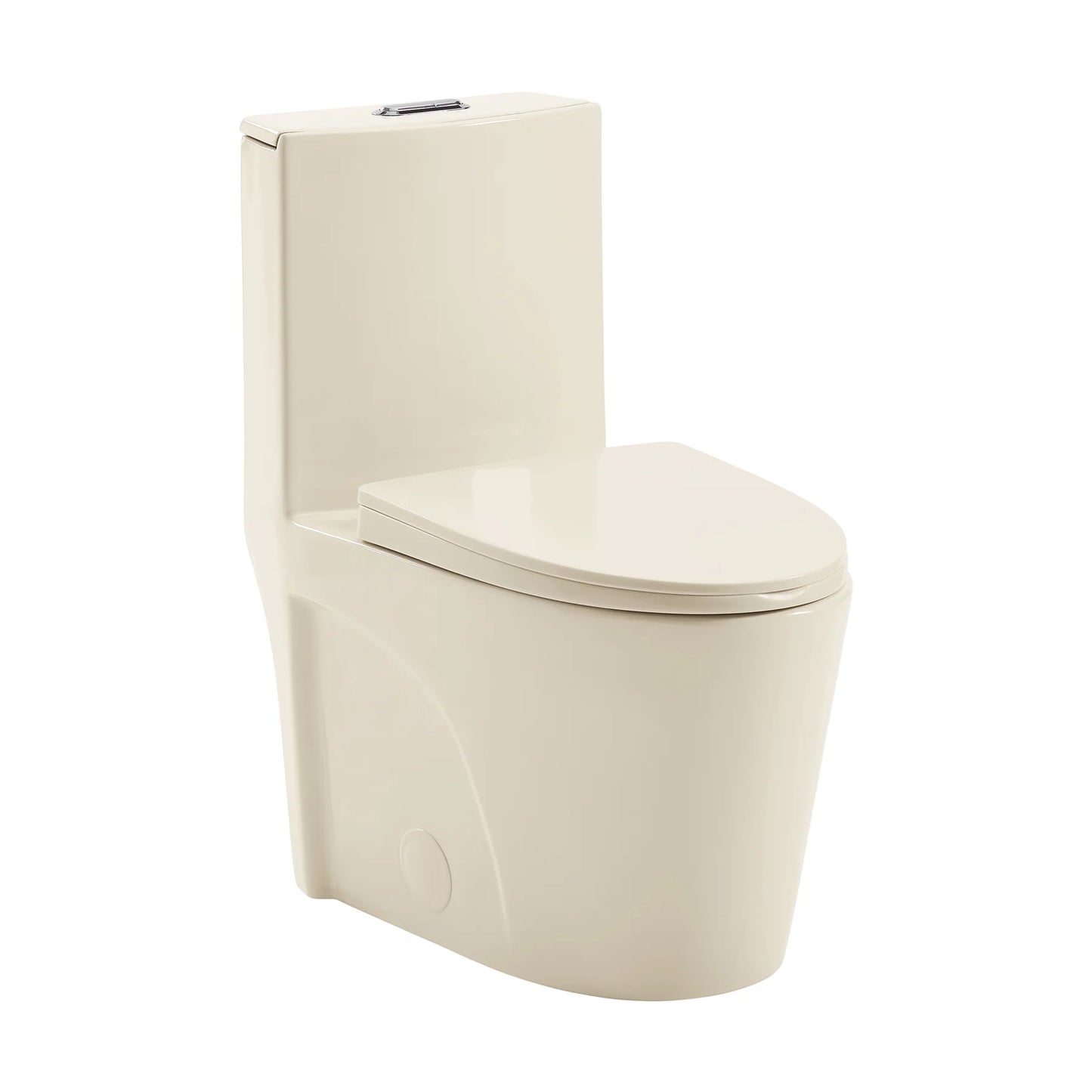 St. Tropez One-Piece Elongated Toilet Vortex Dual-Flush 1.1/1.6 gpf Rose Gold Hardware