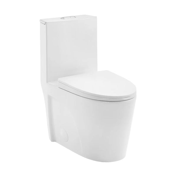 St. Tropez One-Piece Elongated Toilet Vortex Dual-Flush 1.1/1.6 gpf Matte White