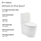 St. Tropez One-Piece Elongated Toilet Vortex Dual-Flush 1.1/1.6 gpf Matte White