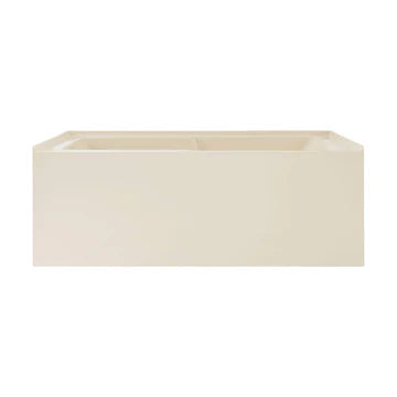 Voltaire 60" x 30" Right-Hand Drain Alcove Bathtub with Apron in Bisque