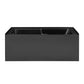 Voltaire 60" x 30" Left-Hand Drain Alcove Bathtub with Apron in Matte Black