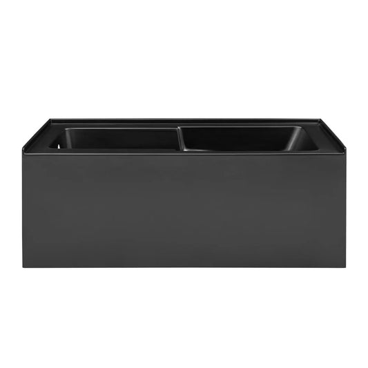 Voltaire 60" x 30" Right-Hand Drain Alcove Bathtub with Apron in Matte Black