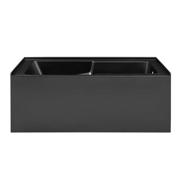 Voltaire 60 x 32 Left-Hand Drain Alcove Bathtub with Apron in Matte Black