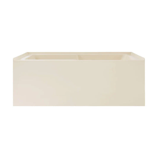 Voltaire 60" x 32" Right-Hand Drain Alcove Bathtub with Apron in Bisque