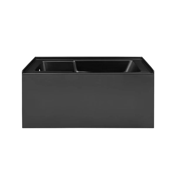 Voltaire 54 x 30 Left-Hand Drain Alcove Bathtub with Apron in Matte Black