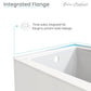 Voltaire 54" x 30" Right-Hand Drain Alcove Bathtub with Apron & Armrest in Glossy White