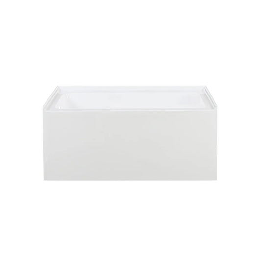 Voltaire 48" x 32" Left-Hand Drain Alcove Bathtub with Apron in Glossy White