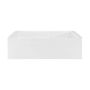 Voltaire 72" x 36" Left-Hand Drain Alcove Bathtub with Apron and Armrest