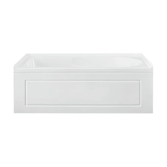 Concorde 60" x 32" Acrylic Glossy White, Alcove, Integral, Left-Hand Drain, Apron Bathtub