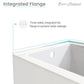 Concorde 60" x 32" Acrylic Glossy White, Alcove, Integral, Left-Hand Drain, Apron Bathtub