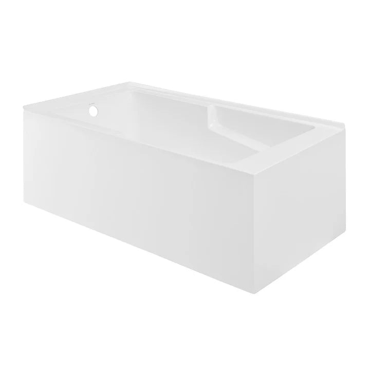 Claire 60" x 32" Left-Hand Drain Drain Alcove Tub with Corner Apron