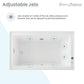 Avancer 60" x 36" Right-Hand Drain Rectangular Alcove Whirlpool Bathtub with Apron